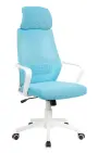 NOEMI - W židle kancelářská, bílá kostra, tyrkysová