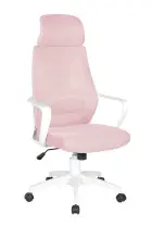 NOEMI - W židle kancelářská, bílá kostra, růžová