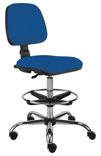 ELLA - S židle provozní, kříž chrom, látka BONDAI BN18 (6071) - látka modrá