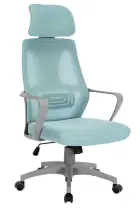 NOEMI - G židle kancelářská, šedá kostra, pastelově zelená