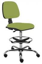 ELLA - V židle provozní, kříž chrom, látka BONDAI BN17 (7032) - látka zelinkavá