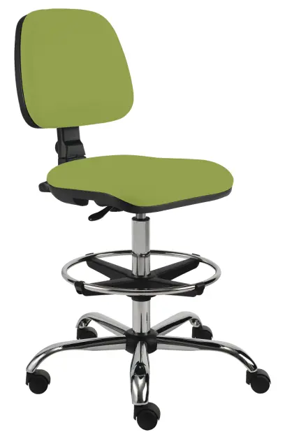 ELLA - V židle provozní, kříž chrom, látka BONDAI BN17 (7032) - látka zelinkavá