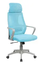 NOEMI - G židle kancelářská, šedá kostra, tyrkysová