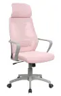 NOEMI - G židle kancelářská, šedá kostra, růžová