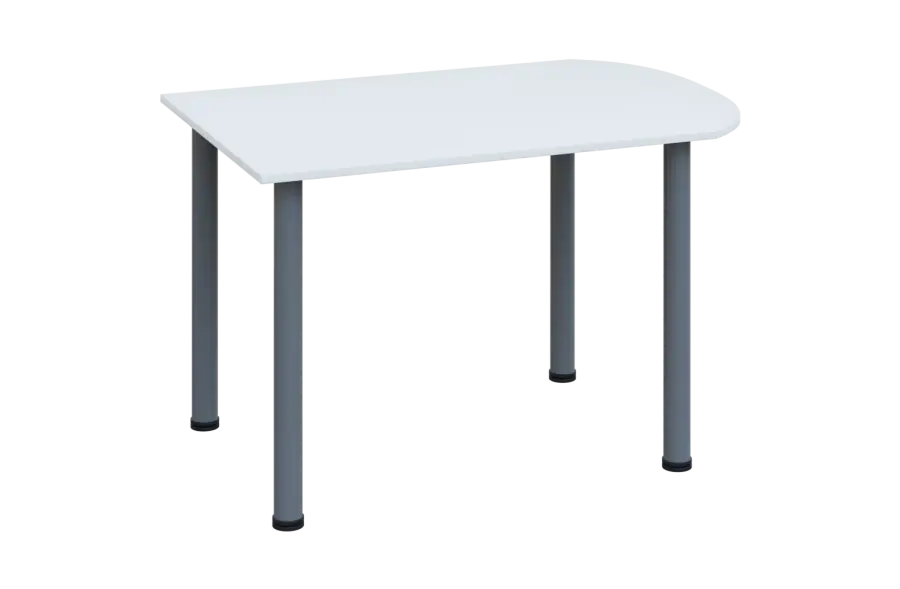 EJ 18 - 12 přístavba jednací, kovová podnož stříbrná, síla desky 18 mm, široká 1200 mm, bílá