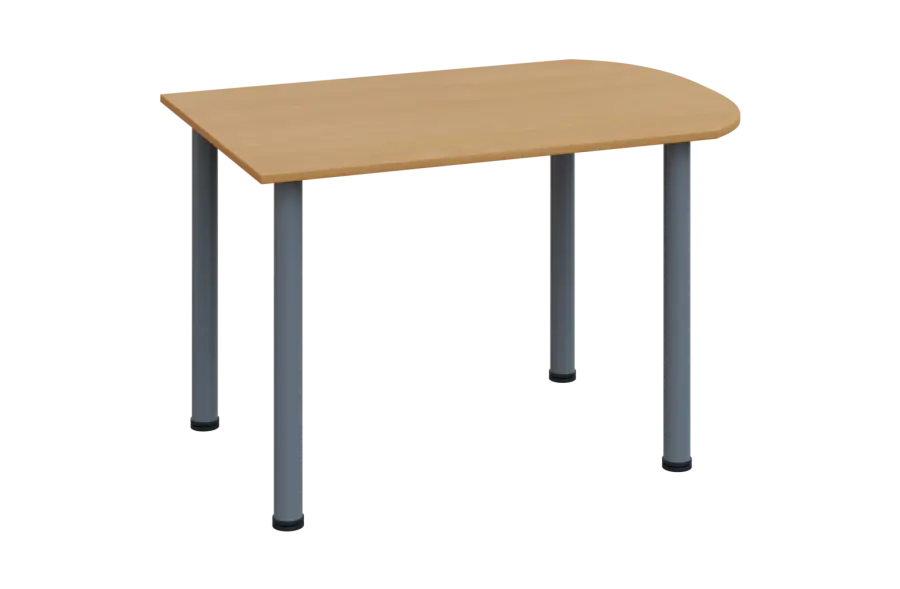 EJ 18 - 12 přístavba jednací, kovová podnož stříbrná, síla desky 18 mm, široká 1200 mm, buk Royal