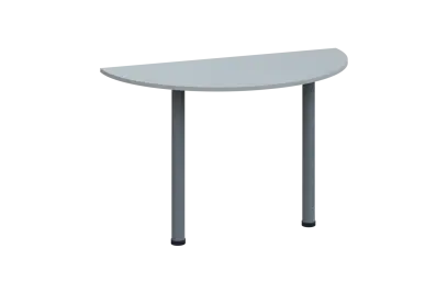 EJC 2 - 120 přístavba jednací, kovová podnož stříbrná, deska 25 mm, široká 1200 mm, šedá