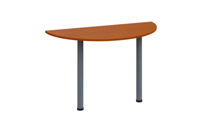 EJC 2 - 120 přístavba jednací, kovová podnož stříbrná, deska 25 mm, široká 1200 mm, třešeň šumavská