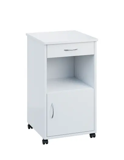 NSL - 17 stolek noční k lůžku, pravostranný, lamino - bílá