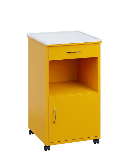 NSL - 17 PV stolek noční k lůžku, pravostranný, lamino - žlutá odio