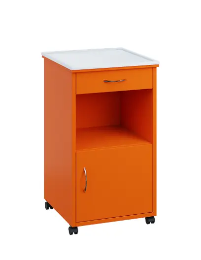 NSL - 17 PV stolek noční k lůžku, pravostranný, lamino - pomeranč