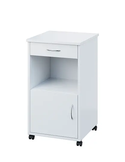 NSL - 17 HPL stolek noční k lůžku, levostranný, lamino - bílá