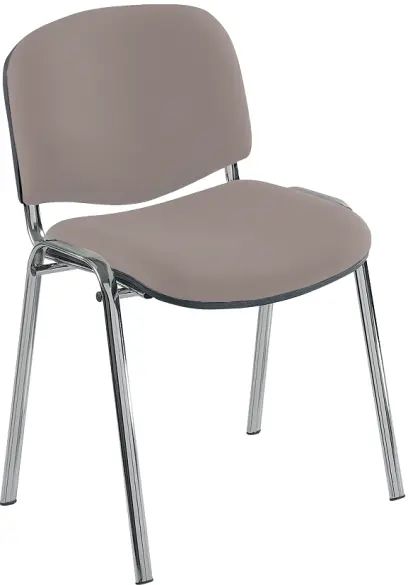 MARCELLA chrom, židle konferenční, AN 052 koženka šedá