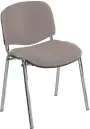 MARCELLA chrom, židle konferenční, AN 052 koženka šedá