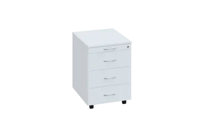 EKC 1 - 01 kontejner pojízd., deska 18 mm, c. zám. lamino - bílá