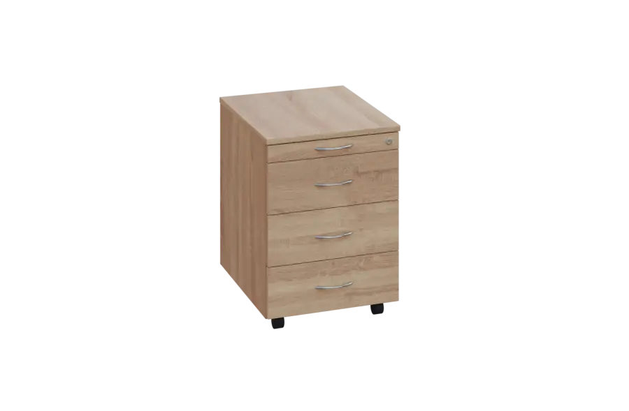 EKC 1 - 01 kontejner pojízd., deska 18 mm, c. zám. lamino - dub bardolino