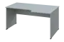 ERL 18 - 166 stůl kancelářský, rohový, pravý, dřevěná podnož, deska 18 mm, široký 1600 mm, šedá