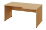 ERL 18 - 166 stůl kancelářský, rohový, pravý, dřevěná podnož, deska 18 mm, široký 1600 mm, javor horský
