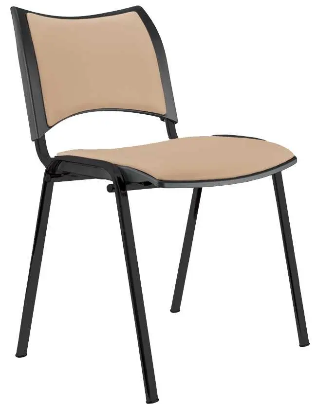 KATHARINA židle konferenční, kostra černá, koženka AN - 096 béžová