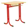 KRISTIÁN 1, lavice 1-místná, pevná, velikost 2, koš RAL 3002 - červená