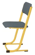 FRANTIŠKA židle Classic velikost 7, čalouněná-látka šedá RAL 1028 - žlutá