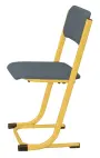 FRANTIŠKA židle Classic velikost 7, čalouněná-látka šedá RAL 1028 - žlutá