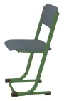 FRANTIŠKA židle Classic velikost 7, čalouněná-látka šedá RAL 6029 - zelená