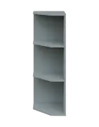 OZV 3 - 4 kancelářská skříň rohová, levá, 1100x400x400, šedá