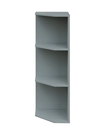 OZV 3 - 4 kancelářská skříň rohová, levá, 1100x400x400, šedá