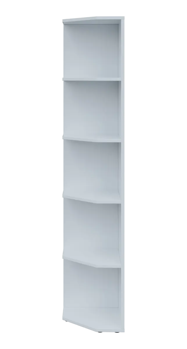 OZV 5 - 4 kancelářská skříň rohová, levá, 1800x400x400, bílá