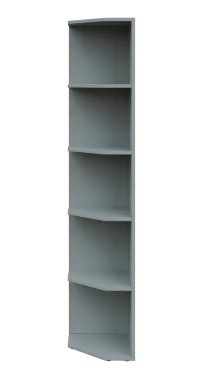 OZV 5 - 4 kancelářská skříň rohová, levá, 1800x400x400, šedá