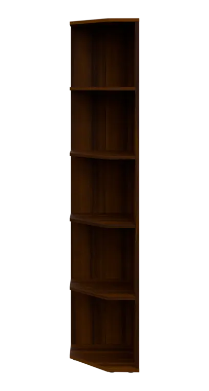 OZV 5 - 4 kancelářská skříň rohová, levá, 1800x400x400, ořech královský