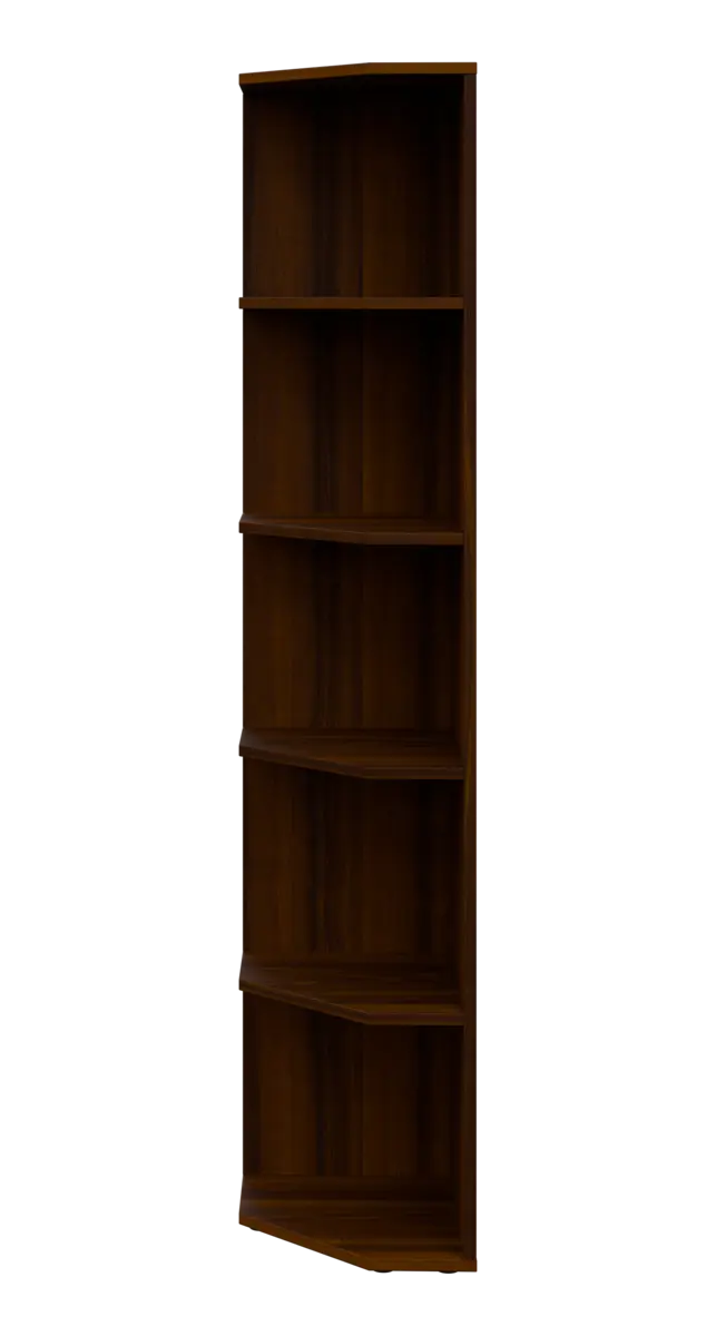 OZV 5 - 4 kancelářská skříň rohová, levá, 1800x400x400, ořech královský