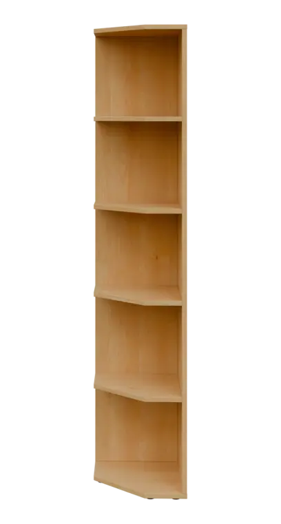 OZV 5 - 4 kancelářská skříň rohová, levá, 1800x400x400, javor horský