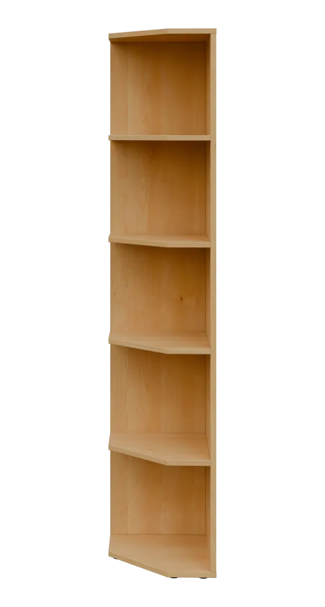 OZV 5 - 4 kancelářská skříň rohová, levá, 1800x400x400, javor horský