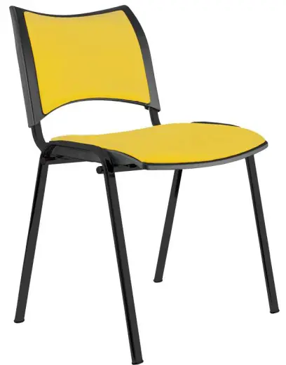 KATHARINA židle konferenční, kostra černá, koženka AN - 036 žlutá