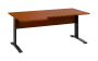 ORK 28 - 186 stůl kancelářský, rohový, levý, kovová podnož černá, deska 25 mm, široký 1800 mm, třešeň šumavská