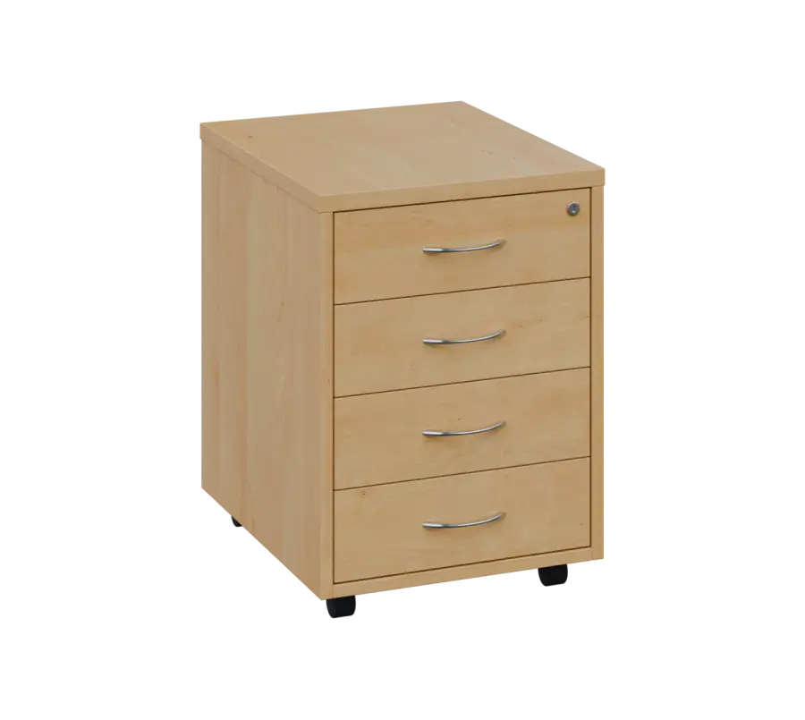 OKC - V1 kontejner pojízdný, 4-zásuvkový, deska 25 mm, centrální zámek, javor horský