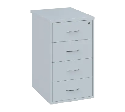 OKC - 6V kontejner přístavný, 4-zásuvkový, deska 25 mm, centrální zámek, bílá