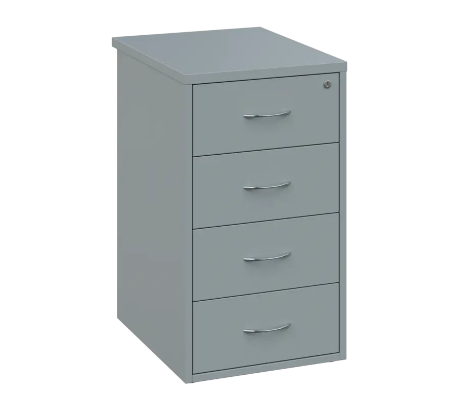 OKC - 6V kontejner přístavný, 4-zásuvkový, deska 25 mm, centrální zámek, šedá