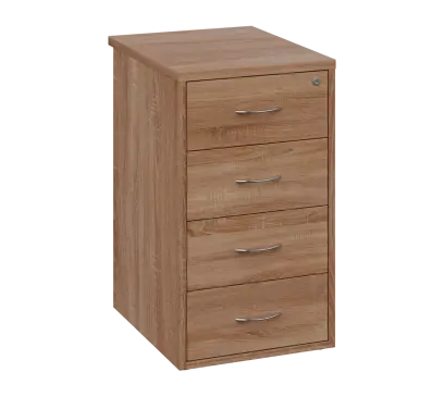 OKC - 6V kontejner přístavný, 4-zásuvkový, deska 25 mm, centrální zámek, dub bardolino