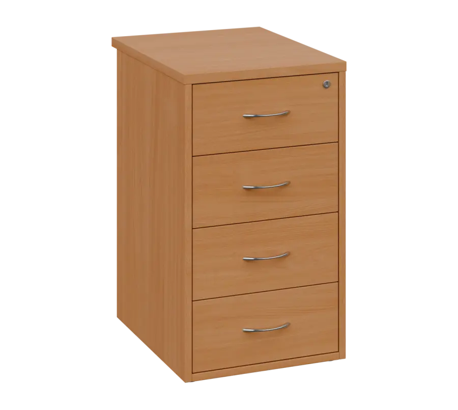 OKC - 6V kontejner přístavný, 4-zásuvkový, deska 25 mm, centrální zámek, buk royal