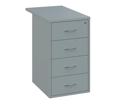 OKC - 8V kontejner přístavný, 4-zásuvkový, deska 25 mm, centrální zámek, šedá