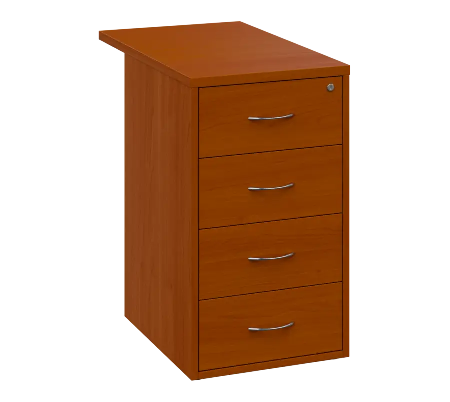 OKC - 8V kontejner přístavný, 4-zásuvkový, deska 25 mm, centrální zámek, třešeň šumavská