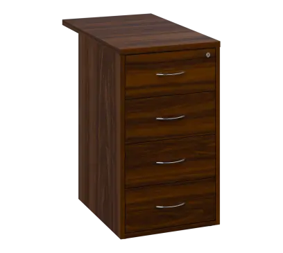 OKC - 8V kontejner přístavný, 4-zásuvkový, deska 25 mm, centrální zámek, ořech královský