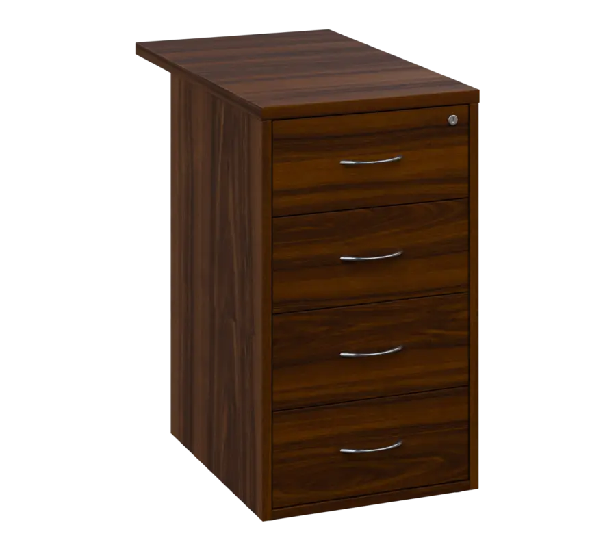 OKC - 8V kontejner přístavný, 4-zásuvkový, deska 25 mm, centrální zámek, ořech královský