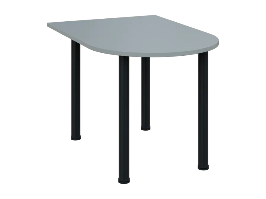 OJV 28 - 12 přístavba jednací, kovová podnož černá, síla desky 25 mm, široká 1200 mm, šedá