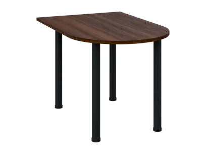 OJV 28 - 12 přístavba jednací, kovová podnož černá, síla desky 25 mm, široká 1200 mm, ořech královský