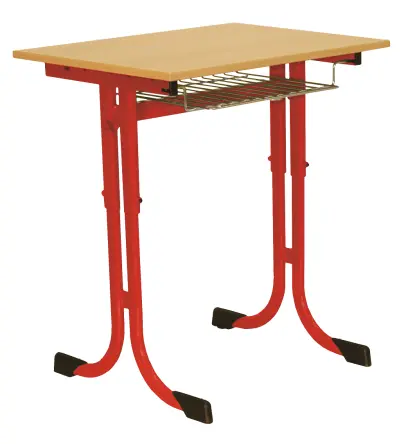 ARTUR 1, lavice 1-místná, velikost 3 - 7, koš RAL 3002 - červená