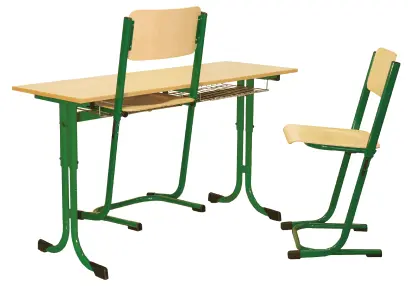 ARTUR 2, lavice 2-místná, velikost 3 - 7, koš RAL 6029 - zelená